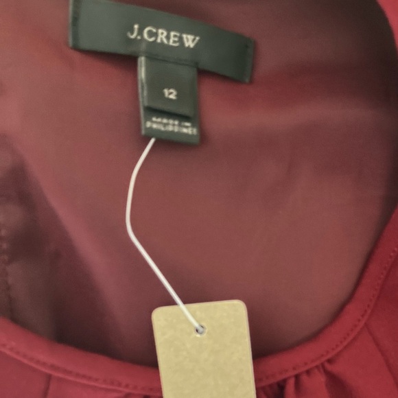 NWT JCREW Bell-sleeve Sheath Stretch Ponte Dress Dark Cranberry Size 12 - Picture 10 of 11